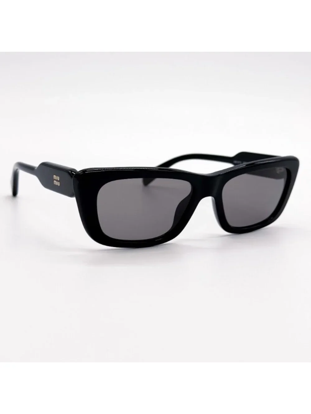 New Miu Miu MUB12S 16K80Q Black Cat Eye Sunglasses SMU B12